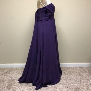 Size 12 Allure Bridals Purple Strapless Formal Dress